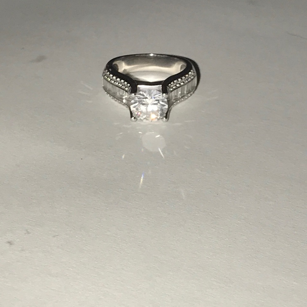 Sterling silver and diamonique ring